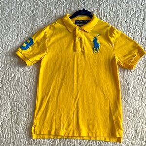 Boy’s Polo Shirt in yellow. Large pony Size M 10-12 Used once. No rips or stains